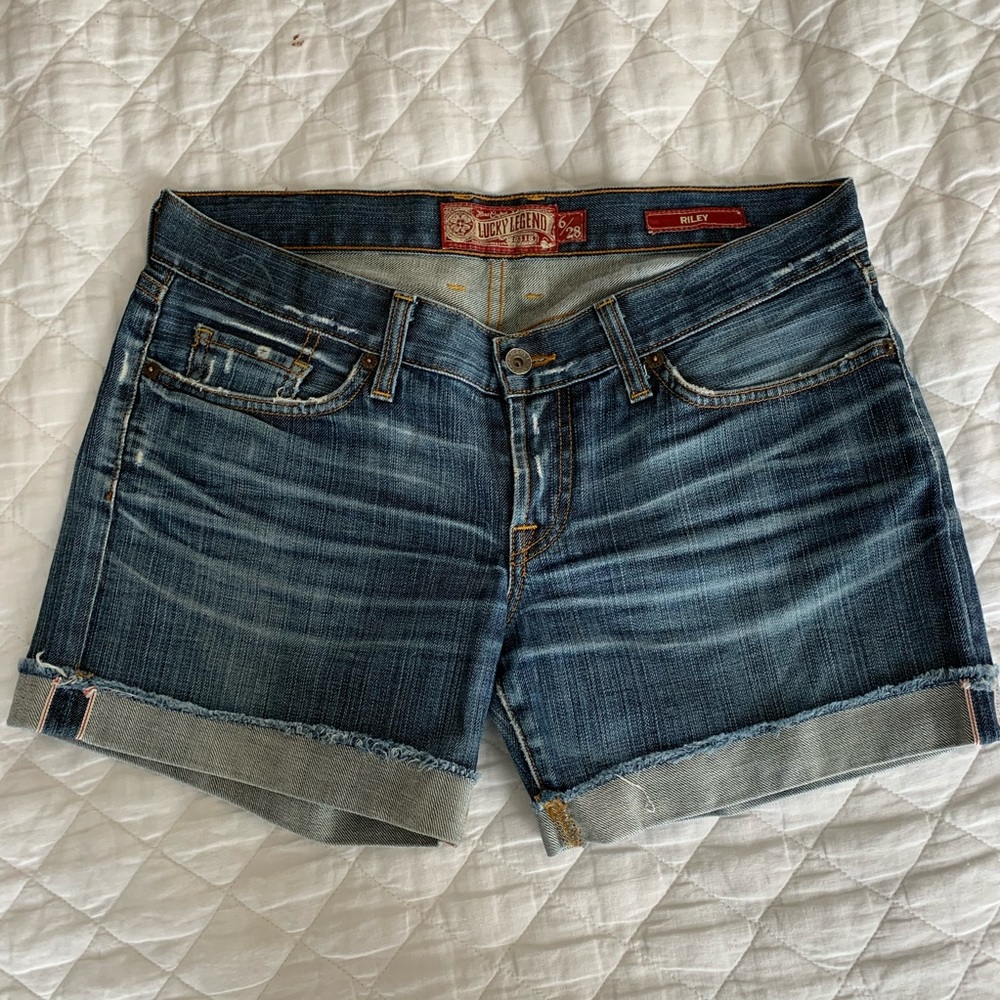 Lucky Brand Legend Riley Denim Shorts, 6 / 28, 98% cotton, 2% spandex, Classic